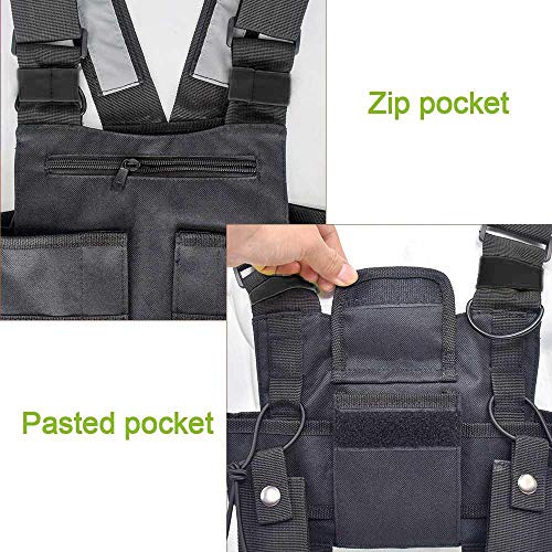 TEEPAO Shooting Vest, Safety Vest Women Men Training Vest Adjustable Lightweight Shooting Hunting Outdoor Security Vests - Thumbnail 2