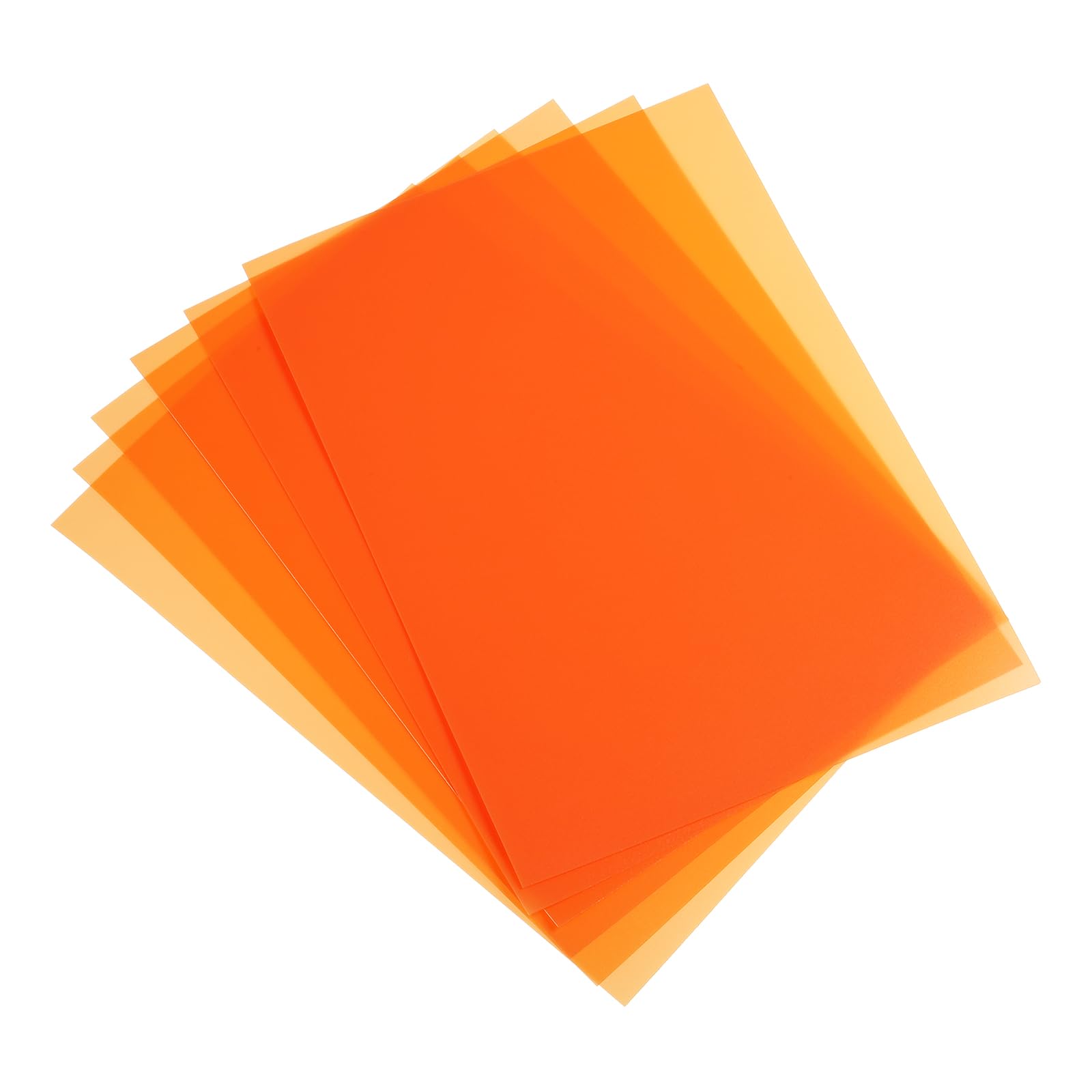 PATIKIL 20 Mil Clear PVC Binding Covers, 20 Pcs Front View Protector Un-Punched A4 Letter Size for Presentation, Report, Paper, Business Office Supply Document, Semi Transparent Orange