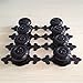 SunKni 8 Pack Vintage Drawer Pulls and Knobs with Back Plates for Cabinets Knobs and Handles for Furniture Drawer Knobs Ceramic Door Knobs for Bathroom Cabinet Kitchen Cupboard Knobs (Black-Black)
