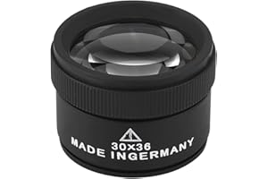 Serlium Jewelry Glasses Magnifier 30x Jewelers Loupes Magnifier Portable Lens Jewelries Loupes Tool Eye Loupe for Jewelry Coins Gems Stamps