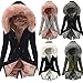 Ellymi Ladies Faux Fur Lining Coat Womens Winter Warm Thick Long Jacket Hooded Overcoat Fashion Trench Coat Jacket