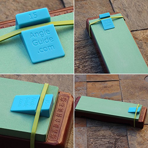 Wedgek Angle Guides 10 to 39 degrees for Sharpening Knives on Stone, Blue 2 Sets - Thumbnail 2