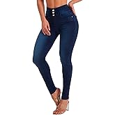 YUZIBAO Women's High Waist Skinny Stretch Jeans Shaping Butt Lifting Denim Pants