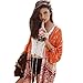Lookatool Women Boho National Printed Chiffon Shawl Kimono Cardigan Tops Blouse