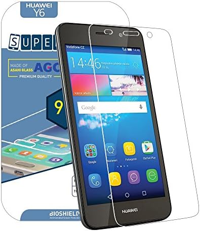 BIOSHIELD 9H Tempered Glass Screen Protector For Huawei Y6 with 9H Hardness, Anti Shock, AFP, HD