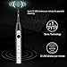 MiKiZ Electric Toothbrush, Sonic Electronic Whitening Toothbrushes Cordless Rechargeable with Smart Timer 3 Count Replacement Brush Heads (Black)