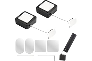 2 Pack Retractable Remote Control Tether 6.5 FT TV Remote Leash Rescue Cord Holder Security Lanyard Safety Lock String for Sh