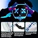 Halloween Light Up Mask EL Wire LED Mask with 3 Modes for Costume Party