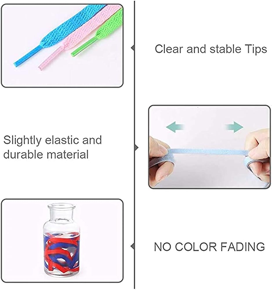 Auihiay 24 Pairs Flat Colored Shoelaces Shoestrings for Sneakers Skate Shoes Sport Shoes Boots: Shoes