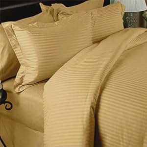 Amazon.com: MARRIKAS Striped Gold Down Alternative 8 PC