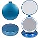 Travel Makeup Mirror with Lights - 1X and 5X Magnifying Makeup Mirror with Dimmable Lights, Batteries Included, Metallic Blue