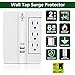 Wall Surge Protector, Lovin Product Multi Plug Outlet Wall Tap Power Strip with 2 USB Ports, 6 Protected Outlets (3 Swivel Outlet), Grounded Indicator, UL Listed, 1050 Joules