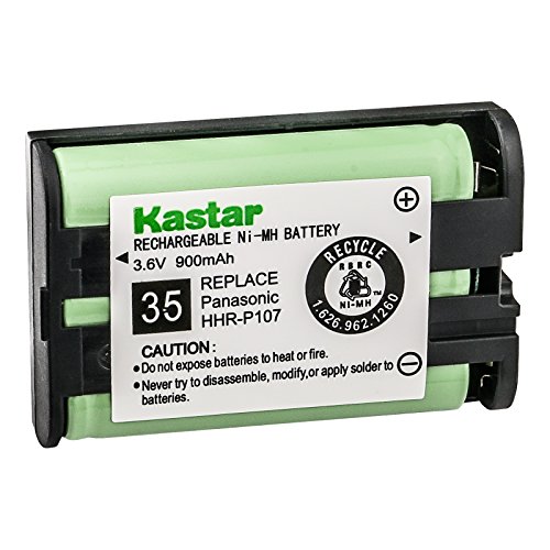 Kastar HHR-P107 Cordless Phone Battery for Panasonic HHR-P107A HHR-P107A/1B and KX-TG3033 KX-TG3034 KX-TG3521 KX-TG6021 KX-TG6022 KX-TG6023 KX-TG6051 KX-TG6052 KX-TG6053 KX-TG6054 KX-TG6071 KX-TG6072