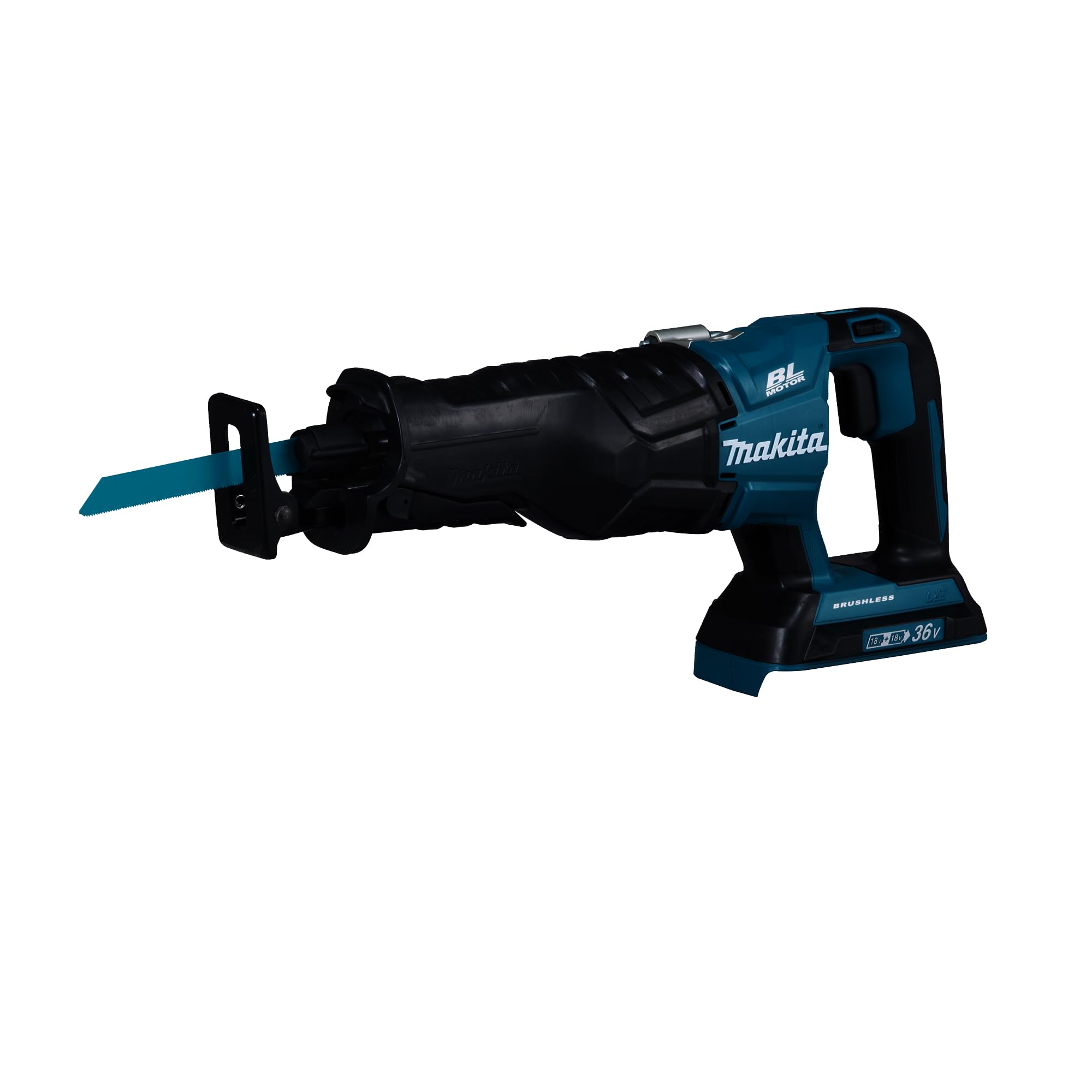 Makita DJR360ZK (36V) Twin 18V Li-ion LXT Brushless Reciprocating Saw Supplied in a Carry Case - Batteries and Charger Not Included