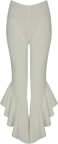 frill flared trousers