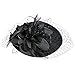 VBIGER Women's Fascinator Woolen Felt Pillbox Hat Cocktail Party Wedding Bow Veil (Black 3)