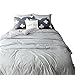 VM VOUGEMARKET 100% Cotton Duvet Cover Set King - Hotel Quality Checkered Bedding Set,Waffle Weave Duvet Cover with Button Closure- Luxurious, Comfortable, Breathable, Soft and Durable (King,Gray)