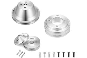 WeiSen Alternator ＆ Crankshaft ＆ Water Pump V-Belt Pulley Kit Compatible with Ford 1969-UP Small Block 302 351w 351C 351W 351M 400M V8 5.0L