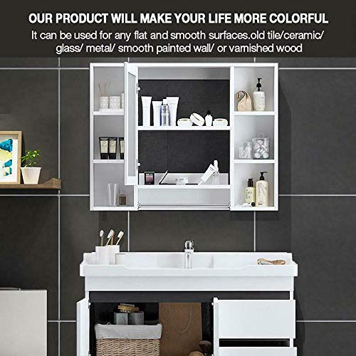 Womdee Self-Adhesive Ceramics Tile Mildewproof Edges Tape, Caulk and Trim Strips, Decorative Corner Side Edges Strip Cover Gaps Around Walls, Ceilings, Baseboards, Backsplash, Toilets Etc.