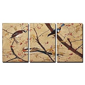 3 Piece Canvas Wall Art - Acrylic, Wood, Lacquer. Artist - Tanya Kazantseva, Belarus - Modern Home Art Stretched and Framed Ready to Hang - 16"x24"x3 Panels