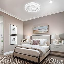 YITAHOME Bladeless Ceiling Fan with Light, 20 Inch