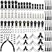 YaHoGa 148 PCS Zipper Repair Kit Zipper Replacement for Bags, Jackets, Tents, Luggage, Sleeping Bag, with Plier and Pulls