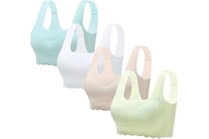 MOOKIRAER Girls Training Bra-Racerback Sports Seamless Bras, Teen Bra Comfort Seamless, Girls Bra with Removable Mini-A Cup Pad