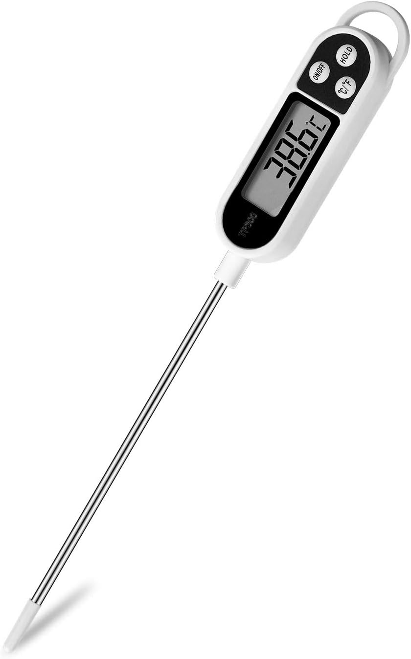 Food Thermometer,Kitchen Probe Thermometer，Stainless Steel Thermometer, Milk, Breast Milk,Bread,Soil,Water, Beer,Cheese Thermometer