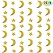 ZLIXING Ramadan Decorations Banner Gold Glitter Moon Stars Garland Eid Mubarak Decorations for Home