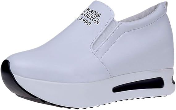 fashion letter slip on wedge sneakers