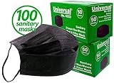 Universal 4533 3-Layer Non-Woven Sanitary Dust Masks,100 Count - for Non-Toxic Dust, Pollen, Dander, Sawdust, Garage Dust, Garden and General Household Irritants (100ct Box)