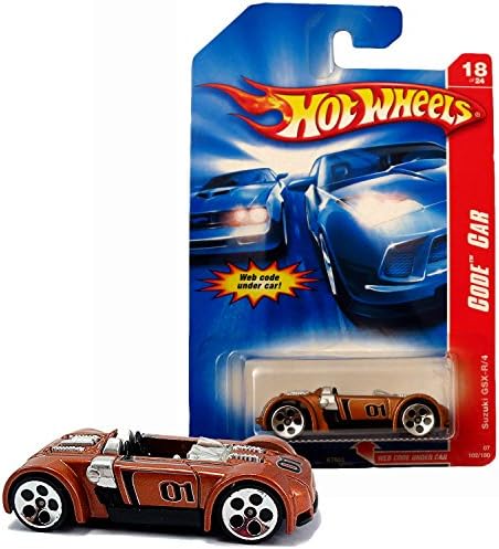 Hot Wheels Year 2006 Code Car Series 1:64 Scale Die Cast Car Set #18 - Copper Color Convertible Sports Coupe SUZUKI GSX-R/4 K7653