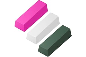 Angerstone Metal Polishing Compound kit- Stropping Compound for Leather Strop, Buffing Compound(3-Pack, Total 15 OZ), Buffing Bar