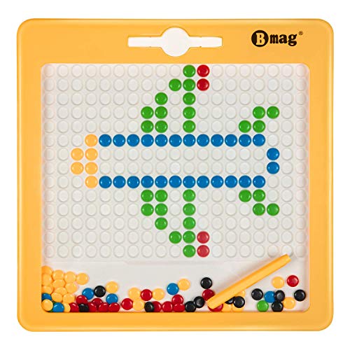 BMAG Magnetic Drawing Pad, Creative Doodle Board, Magnatab Toys, Magnetic M&M Dots Drawing Tablet, Educational Travel Doodle Toys for Toddler Kids Children (Large) - Thumbnail 6