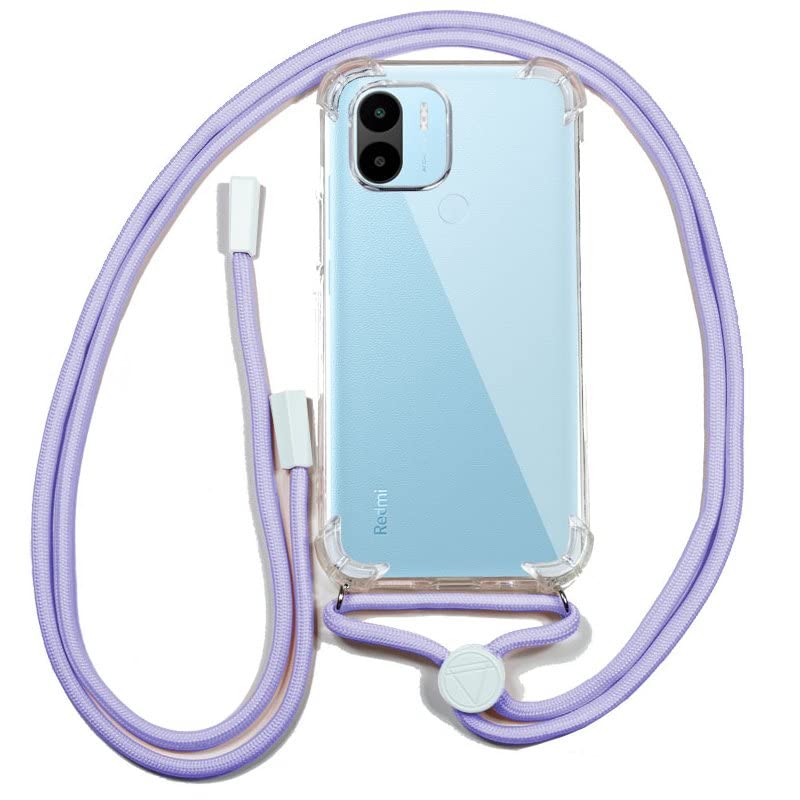 Cool Case for Xiaomi Redmi A1 Purple Lanyard