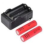 WindFire 2X 18650 4000mAh 3.7V Rechargeable Li-Ion Battery + 18650 battey charger Combo For LED Flashlight Torch LED Headlamp Bike Bicycle Light