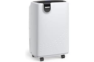 Yaufey 2500 Sq. Ft Home Dehumidifier for Medium to Large Rooms and Basements with Auto or Manual Drainage, 0.48 Gallon Water Tank Capacity - Low Noise and 24 Hr Timer