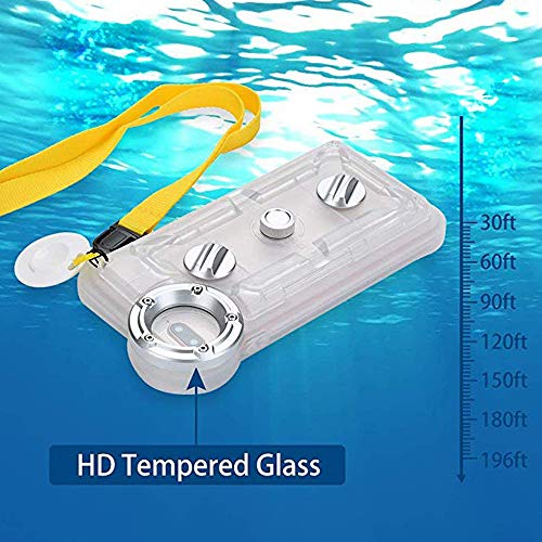 Underwater Photography Waterproof Phone Case Pouch for iPhone XSMAX Enhanced Underwater Cell Phone Dry Bag with Armband O Lens Ring Full Sealed Waterproof Case IPX8 Certified