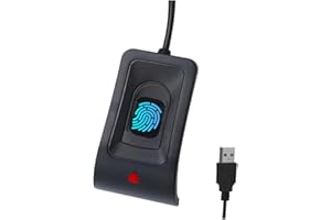PUSOKEI USB Fingerprint Reader, Mini Fingerprint Scanner PC Dongle, 360° Touch & Fast Biometric Matching, Wins Hello Fingerpr