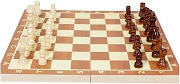 Arnav Imported Folding Chess Board Set Wooden Game, Classic Game of Brilliance, Small Chess Pieces, 12 Inches