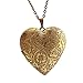 Bronze Heart Friend Photo Picture Frame Locket Pendant Chain Necklace