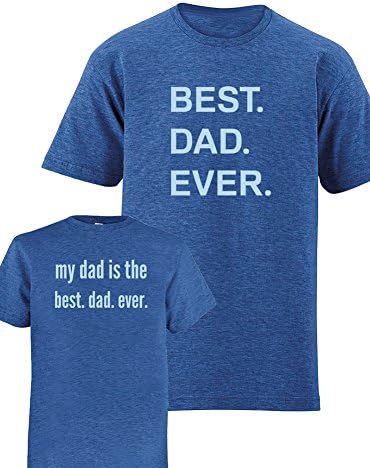 Sunshine Mountain Tees Matching Father Son Best Dad Ever Shirts M&2T Heather Blue