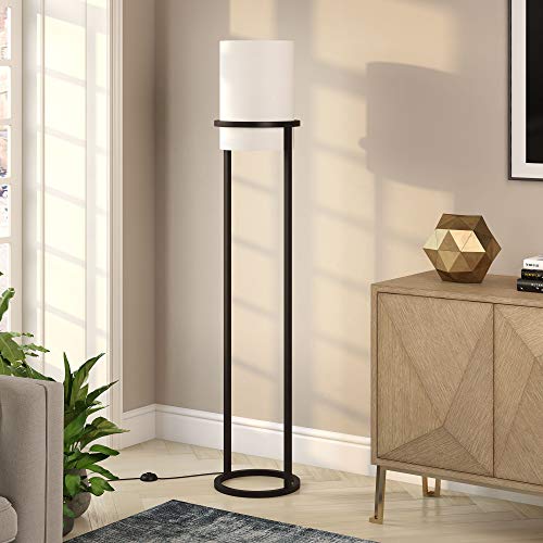 HennHart-FL0178-Contemporary-Minimalist-Modern-Blackened-Bronze-with-White-Linen-Shade-for-Living-Room-Bedroom-Office-Floor-Lamp-Black