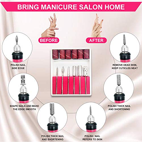 Electric Nail Drill, Acrylic Nail Tools, Professional Portable Electric Nail Kit, Pen Shape Finger Toe Nail Care, Electric Nail Polishing Machine, Nail File Nail Tips Manicure Pedicure Machine set - Thumbnail 2