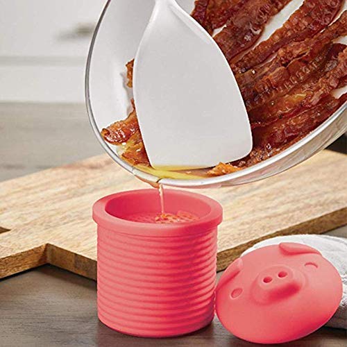 Bacon Grease Container With Strainer Bin Bacon Grease Strainer And
