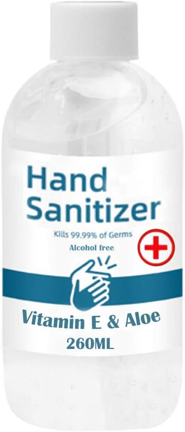 MIRRAY Advanced Instant Hand Sąnitizer Antibąctériąl Gel Rinse-Free Hand Wash Liquid Portable Disinféctánt Moisturizing Sánitizér Large Capacity 260ml (260ml, White)