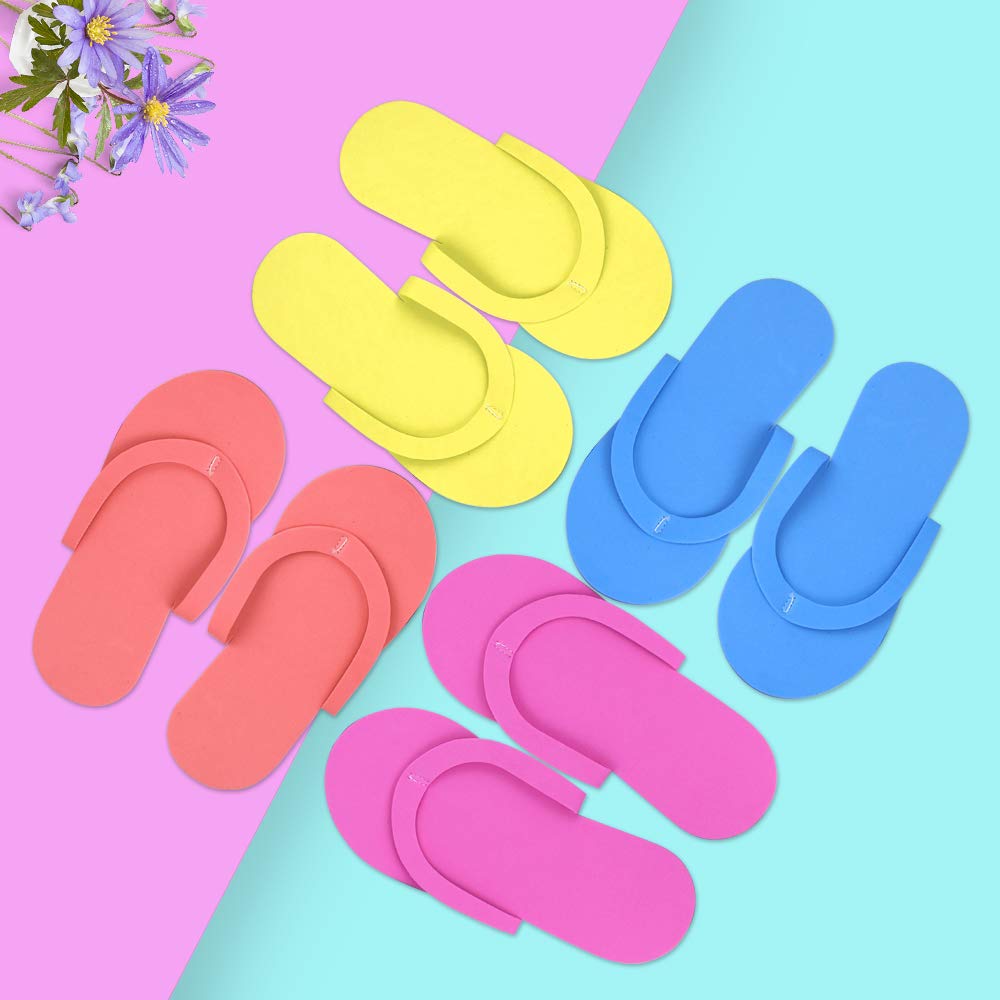 Sandals Random Color Hysagtek 12 Pairs Disposable Slippers Shower Sand Pedicure Beach Light