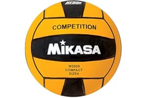 Mikasa W5009BLA Competition Game Ball, Black/Yellow, Size 4
