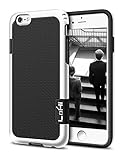 LoHi LH96-68 Hybrid Dual Protection TPU Shockproof Rugged Anti-slip Case with Protective Buffer and Extra Front Raised Lip for iPhone 6 / 6s (4.7-Inch) - Black