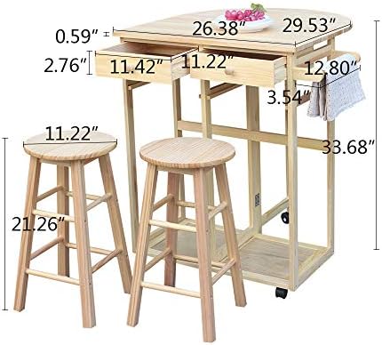 Small kitchen area set with drawers and leaf extension, worth $115.79.